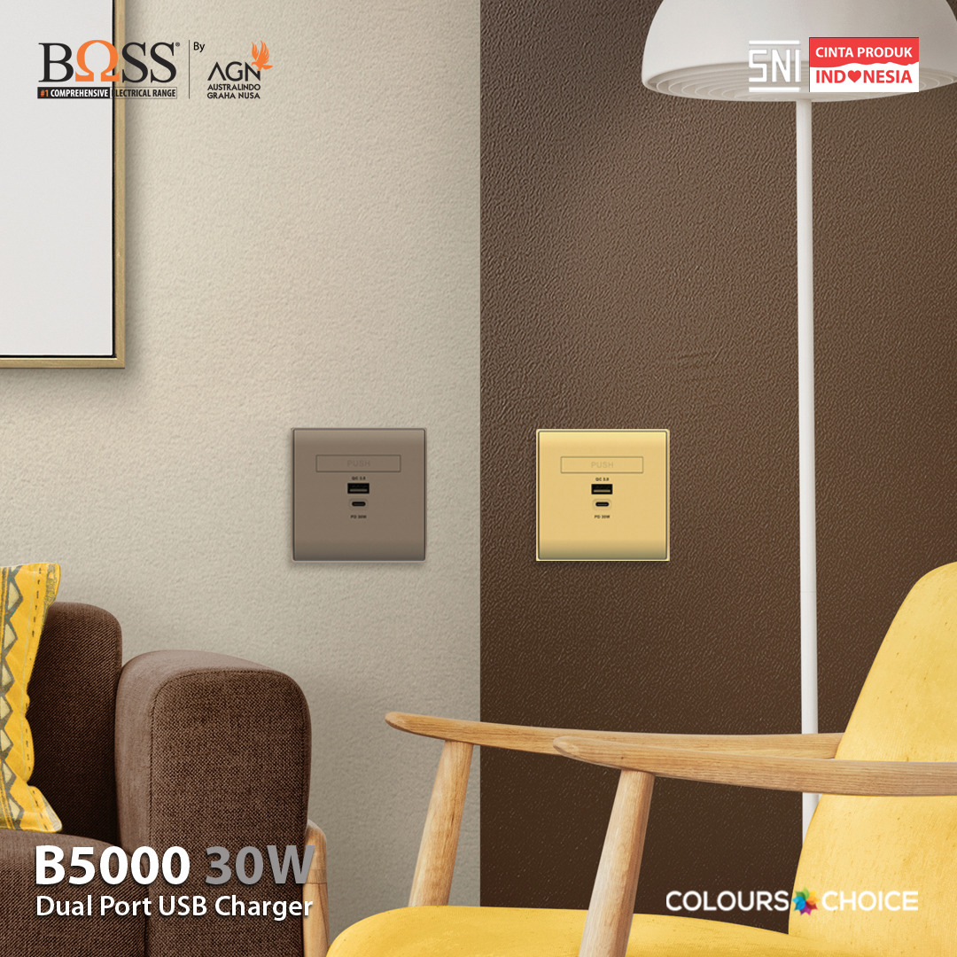 BOSS B5000 Series USB Quick Charger 3.0 and 30W USB-C PD Charger